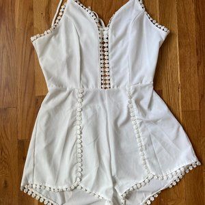 White Romper | Beautiful Lace-trimmed